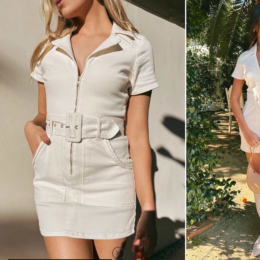 Show Me Your‎ MuMu Cream Utility Dress Outlaw Small